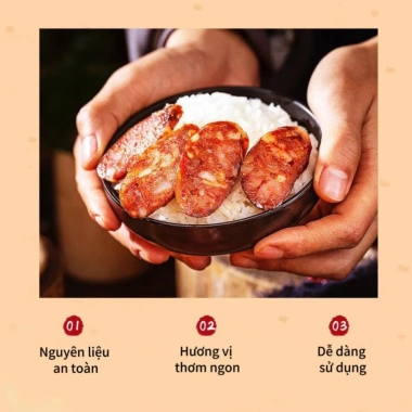 Gia vị làm Xúc xích Lạp xưởng Quảng Đông Thượng hạng - 1 gói cho 4kg thịt, 100k 4 Gia vị làm Xúc xích Lạp xưởng Quảng Đông Thượng hạng - 1 gói cho 4kg thịt, 100k 4