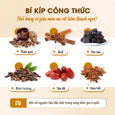 Gia vị mì vịt tiềm Hồng Kông, gói tiềm vị thơm ngon tiện lợi, tặng túi lọc, 9.000₫