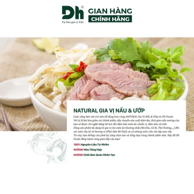 Gia vị nấu phở gà Natural Dh Foods - Thành phần tự nhiên, gói 20gr, chỉ 18.758₫ 3 Gia vị nấu phở gà Natural Dh Foods - Thành phần tự nhiên, gói 20gr, chỉ 18.758₫ 3
