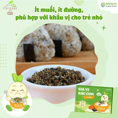 Gia vị rắc cơm Anpaso 35g thơm ngon, dễ ăn cho bé 12 tháng, túi zip - 70.000 VND