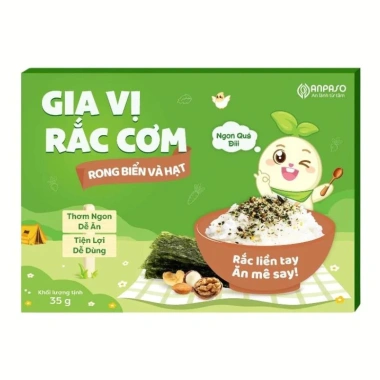Gia vị rắc cơm Anpaso 35g thơm ngon, dễ ăn cho bé 12 tháng, túi zip - 70.000 VND