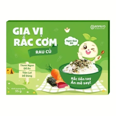 Gia vị rắc cơm Anpaso 35g thơm ngon, dễ ăn cho bé 12 tháng, túi zip - 70.000 VND