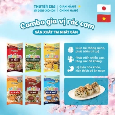 Gia vị rắc cơm cho bé Thuyền Xưa - ăn dặm cá ngừ tôm rong biển cá hồi bò phô mai, chỉ 55.000đ 3