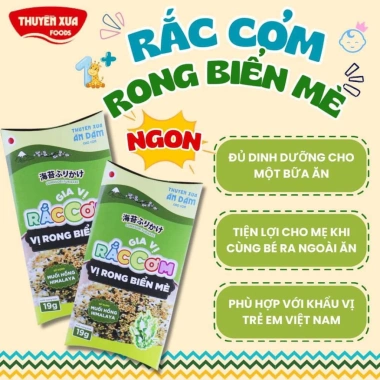 Gia vị rắc cơm cho bé Thuyền Xưa - ăn dặm cá ngừ tôm rong biển cá hồi bò phô mai, chỉ 55.000đ 10