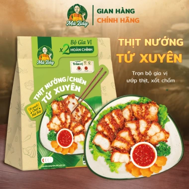 Gia vị ướp thịt Tứ Xuyên Má Bảy 80g - BBQ cay nhẹ, kèm xốt chấm, chỉ 25.300₫