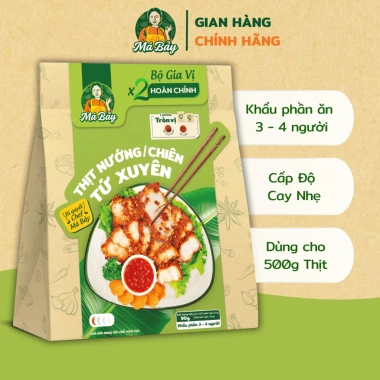 Gia vị ướp thịt Tứ Xuyên Má Bảy 80g - BBQ cay nhẹ, kèm xốt chấm, chỉ 25.300₫