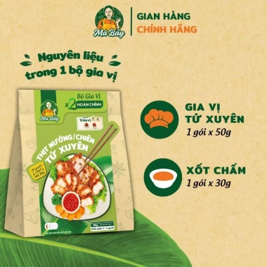 Gia vị ướp thịt Tứ Xuyên Má Bảy 80g - BBQ cay nhẹ, kèm xốt chấm, chỉ 25.300₫