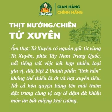 Gia vị ướp thịt Tứ Xuyên Má Bảy 80g - BBQ cay nhẹ, kèm xốt chấm, chỉ 25.300₫