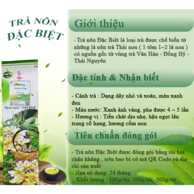 Giá Xưởng 500g Trà Nõn Tôm Đặc Biệt Thái Nguyên - Trà Văn Hán Việt GAP, Nước Xanh, Hậu Ngọt - 185.000₫