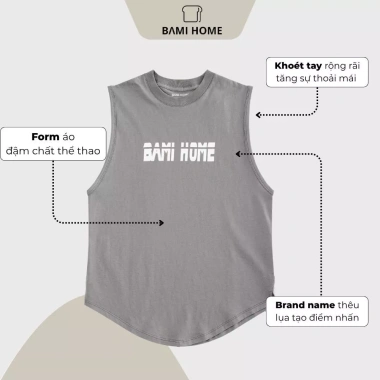 Giảm 50% Áo tanktop BAMIHOME ATT04 Vải co giãn, thoải mái tập gym, giá 159.000₫