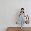 Giảm 50% Quần yếm denim bé gái mùa hè Retro dáng rộng thoáng mát cho mọi hoạt động 3