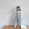Giảm 50% Quần yếm denim bé gái mùa hè Retro dáng rộng thoáng mát cho mọi hoạt động 6
