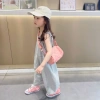 Giảm 50% Quần yếm denim bé gái mùa hè Retro dáng rộng thoáng mát cho mọi hoạt động 7