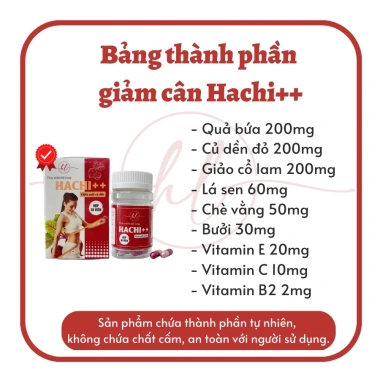 Giảm cân Hachi++ Detox 30 viên - Giảm 5-8kg, Giá 750.000đ (Giá gốc 930.000đ) 2
