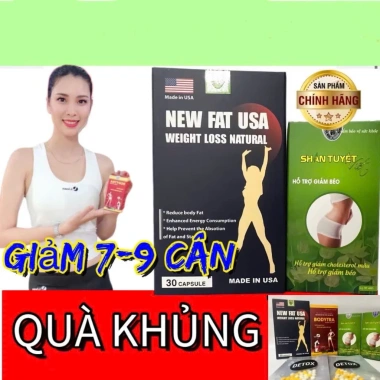 GIẢM CÂN NHANH NEWFAT USA - Cơ địa khó giảm, béo lâu năm, không tập, 400.000đ