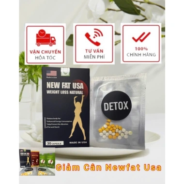 GIẢM CÂN NHANH NEWFAT USA - Cơ địa khó giảm, béo lâu năm, không tập, 400.000đ