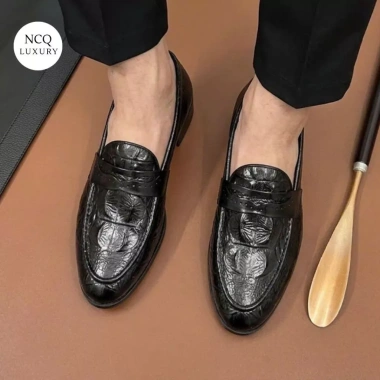 Giảm giá Giày tây nam công sở NCQLUXURY2.626 dập vân cá sấu da bò, đế cao su non 335.000₫