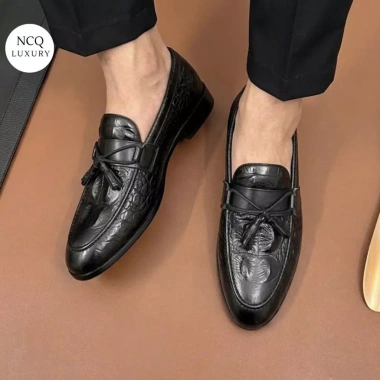 Giảm giá Giày tây nam công sở NCQLUXURY2.626 dập vân cá sấu da bò, đế cao su non 335.000₫