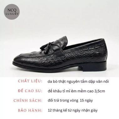 Giảm giá Giày tây nam công sở NCQLUXURY2.626 dập vân cá sấu da bò, đế cao su non 335.000₫ 4 Giảm giá Giày tây nam công sở NCQLUXURY2.626 dập vân cá sấu da bò, đế cao su non 335.000₫ 4