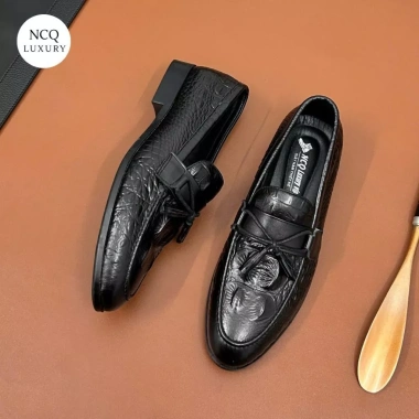 Giảm giá Giày tây nam công sở NCQLUXURY2.626 dập vân cá sấu da bò, đế cao su non 335.000₫
