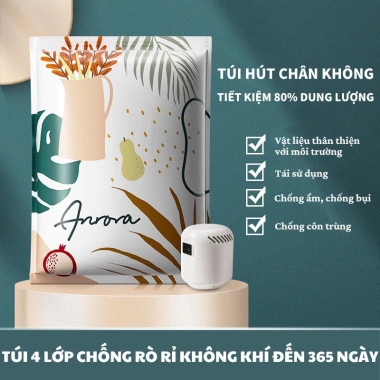 Giảm giá mua 5 túi hút chân không bảo quản quần áo - Tặng 01 bơm tay, chỉ 13.979 VND