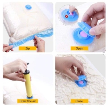 Giảm giá mua 5 túi hút chân không bảo quản quần áo - Tặng 01 bơm tay, chỉ 13.979 VND