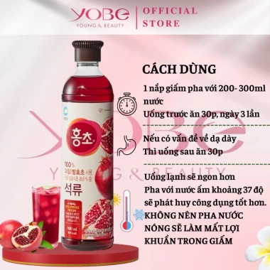Giấm Lựu Đỏ Mâm Xôi Daesang Hàn Quốc 500ml-900ml Lên Men Tự Nhiên Giá Giảm 150k 5