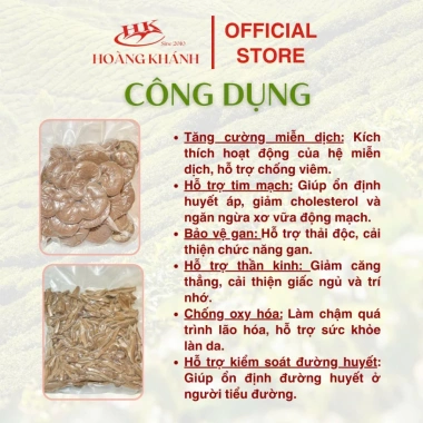 Giảm Sốc 50% Nấm Linh Chi Thái Lát Hoàng Khánh tăng sức đề kháng hỗ trợ sức khỏe chỉ 300.000 VND