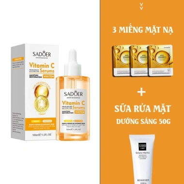 Giảm thâm nám chính hãng Vitamin C + Niacinamide 9% – Dưỡng sáng da nhạy cảm 100ml – 187k