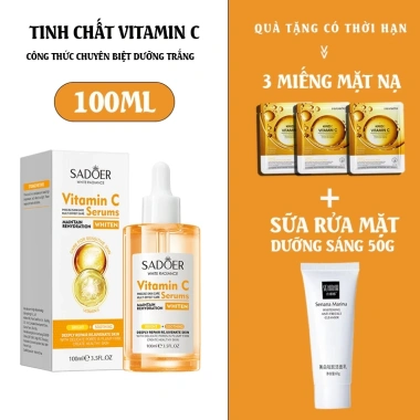 Giảm thâm nám chính hãng Vitamin C + Niacinamide 9% – Dưỡng sáng da nhạy cảm 100ml – 187k