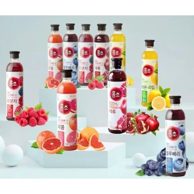 Giấm uống trái cây lên men tự nhiên Hongcho Daesang O FOOD 500ml-900ml Hàn Quốc giảm giá 106k, hỗ trợ tiêu hoá tốt.