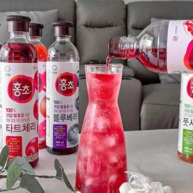 Giấm uống trái cây lên men tự nhiên Hongcho Daesang O FOOD 500ml-900ml Hàn Quốc giảm giá 106k, hỗ trợ tiêu hoá tốt.