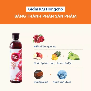 Giấm uống trái cây lên men tự nhiên Hongcho Daesang O FOOD 500ml-900ml Hàn Quốc giảm giá 106k, hỗ trợ tiêu hoá tốt.
