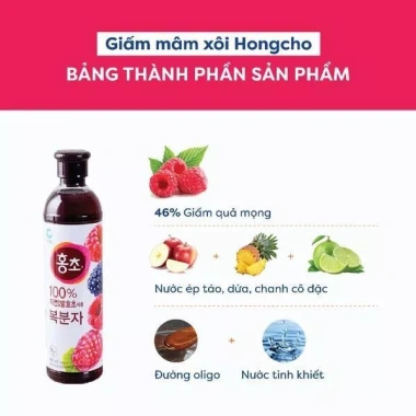 Giấm uống trái cây lên men tự nhiên Hongcho Daesang O FOOD 500ml-900ml Hàn Quốc giảm giá 106k, hỗ trợ tiêu hoá tốt.