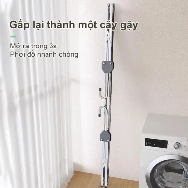 Giàn Phơi Ban Công Đa Năng – Sào Phơi Quần Áo Không Khoang Đục, Điều Chỉnh Chiều Cao, Giá 309.000₫ 6