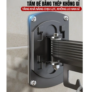 Giàn Phơi Gấp Gọn HIKARI EA-09 Nhôm Không Gỉ, Không Khoan Đục, Chịu Tải Cao