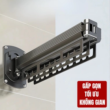 Giàn Phơi Gấp Gọn HIKARI EA-09 Nhôm Không Gỉ, Không Khoan Đục, Chịu Tải Cao