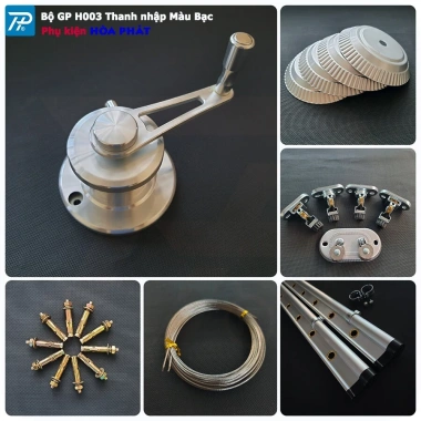 Giàn phơi Hòa Phát Star H003 màu bạc 10m - Chính hãng, đầy đủ linh kiện, sẵn lắp đặt, giá chỉ 200.000₫