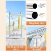 Giàn Phơi Quần Áo Chống Gió - Kệ Treo Ống Thép, Chịu Tải Mạnh, Giá Ưu Đãi 248k 2