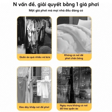 Giàn Phơi Quần Áo Chống Gió - Kệ Treo Ống Thép, Chịu Tải Mạnh, Giá Ưu Đãi 248k 7 Giàn Phơi Quần Áo Chống Gió - Kệ Treo Ống Thép, Chịu Tải Mạnh, Giá Ưu Đãi 248k 7
