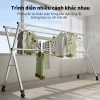 Giàn Phơi Quần Áo Inox Thông Minh Gấp Gọn Bánh Xe 1.6-2.4m Tiết Kiệm Không Gian 3