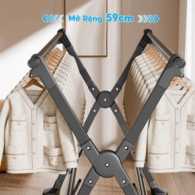 Giàn Phơi Quần Áo Nhôm Gấp Gọn 40 Lỗ Sấy Độc Lập và Lưới Sấy - 699.000 VNĐ 7