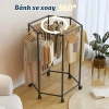 Giàn Phơi Quần Áo OMI 2 Tầng Khung Thép Đa Năng, Bánh Xe 360 độ, Giá 185.500₫ 2