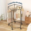 Giàn Phơi Quần Áo OMI 2 Tầng Khung Thép Đa Năng, Bánh Xe 360 độ, Giá 185.500₫ 4