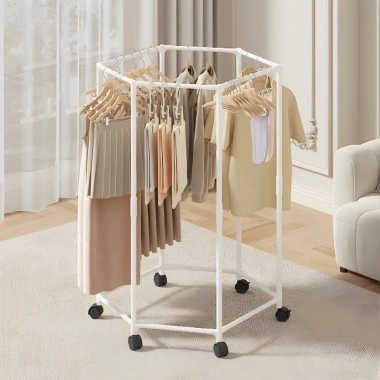 Giàn Phơi Quần Áo OMI 2 Tầng Khung Thép Đa Năng, Bánh Xe 360 độ, Giá 185.500₫