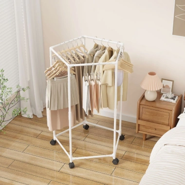 Giàn Phơi Quần Áo OMI 2 Tầng Khung Thép Đa Năng, Bánh Xe 360 độ, Giá 185.500₫