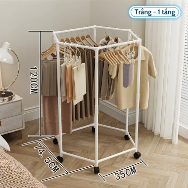 Giàn Phơi Quần Áo OMI 2 Tầng Khung Thép Đa Năng, Bánh Xe 360 độ, Giá 185.500₫ 10 Giàn Phơi Quần Áo OMI 2 Tầng Khung Thép Đa Năng, Bánh Xe 360 độ, Giá 185.500₫ 10