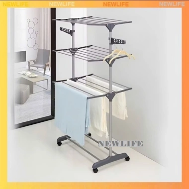 Giàn phơi quần áo thông minh 6 cánh bánh xe - Di động, giá 419.000₫