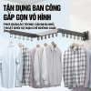 Giàn Phơi Quần Áo Treo Tường Gấp Gọn Hợp Kim Nhôm Không Cần Khoan, Diện Tích Nhỏ 240k 4