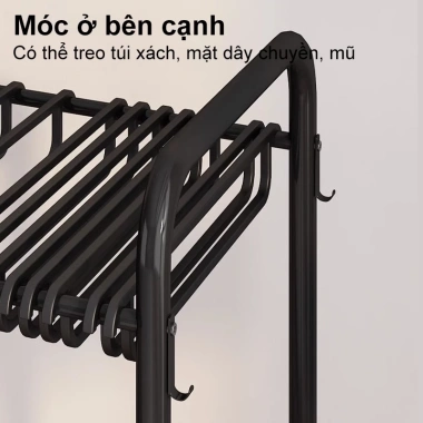 Giàn phơi quần áo Troy có thể điều chỉnh đa năng, kệ treo quần bánh xe, móc kẹp tích hợp, giá ưu đãi 349.000đ
